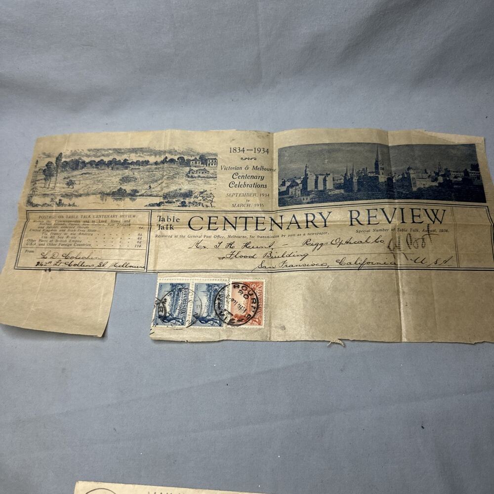 Vintage, Victorian & Melbourne Centenary Celebrations from 1834–1934,